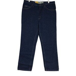 LEE - MEN'S 36 X 29 - BLUE DENIM REGULAR FIT STRAIGAHT LEG JEANS